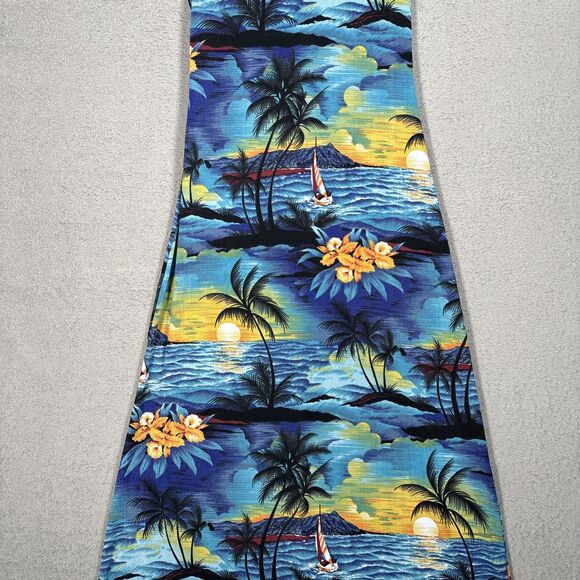 Vintage Marisol Womens Fit Small Slinky Maxi Hawaiian Resort Wear Tropical Beach - Picture 3 of 16
